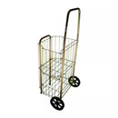 Carrinho de compras reforçado metal dourado