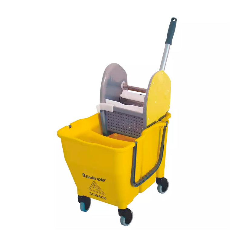 Carrinho espremedor amarelo (Bralimpia)