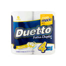 Papel higiênico folha dupla (Duetto) 4 rolos