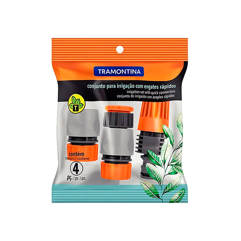 Conjunto para irrigação de mangueira com engates rápidos (Tramontina)